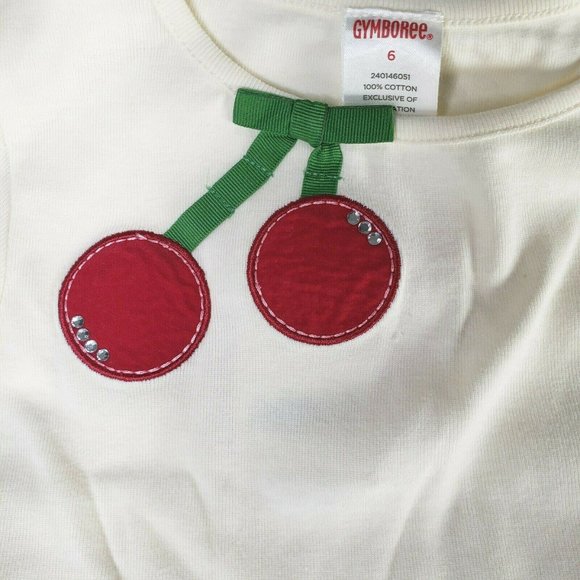 VIntage Gymboree Cherry Pie Tshirt Top Girls Size 6 NWT - Picture 3 of 5